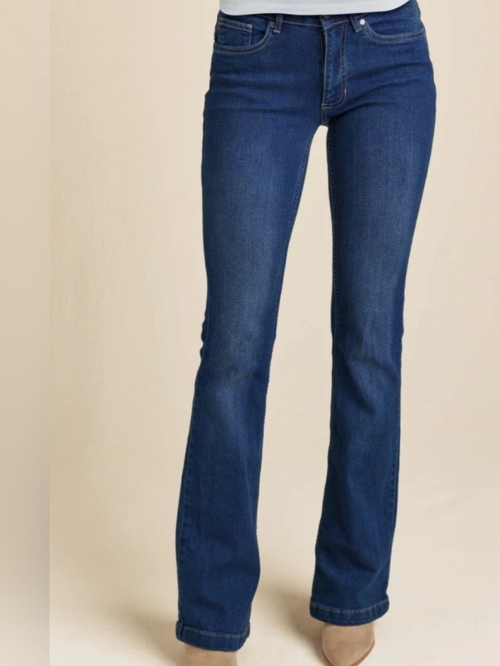 VENUS Women’s Blue Cotton Stretch Flare Jeans Festival Concert size 2S EUC